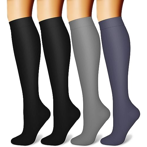 Image of Copper Compression Socks (3 Pairs), 15-20 mmhg is BEST Athletic & Medical for Men & Women, Running, Flight, Travel, Nurses - Boost Performance, Blood Circulation & Recovery