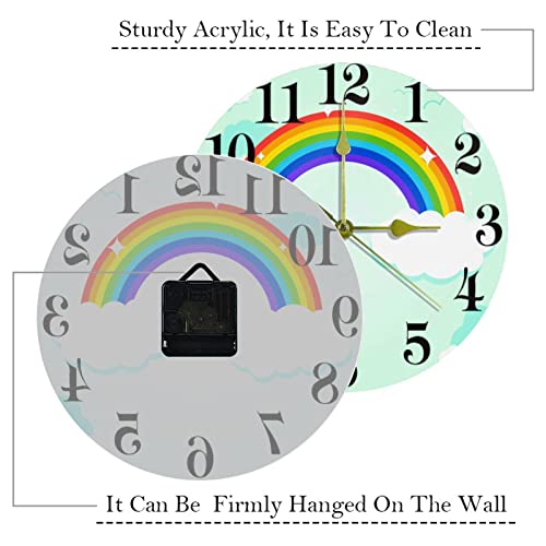 Horloge murale ronde à quartz silencieuse de 25,4 cm à piles - 4