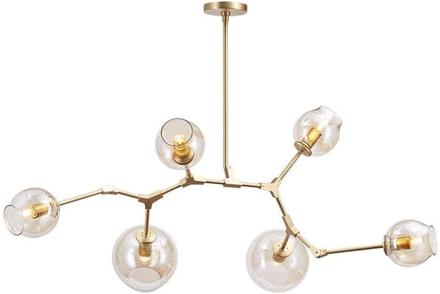 Lustre à bulles de verre moderne pour corriger le manque de clarté des grands salons
