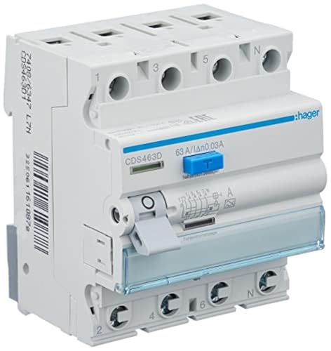 Wyłącznik ochronny FI 63 A CDS463DQuickConnect Typ A 4-biegunowy. 30 mA 400 V
