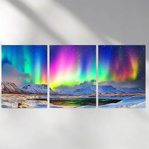 Peinture Diamant Kit Complet Aurores 50x75cm : Dites Adieu aux Murs Vides grâce au Carré