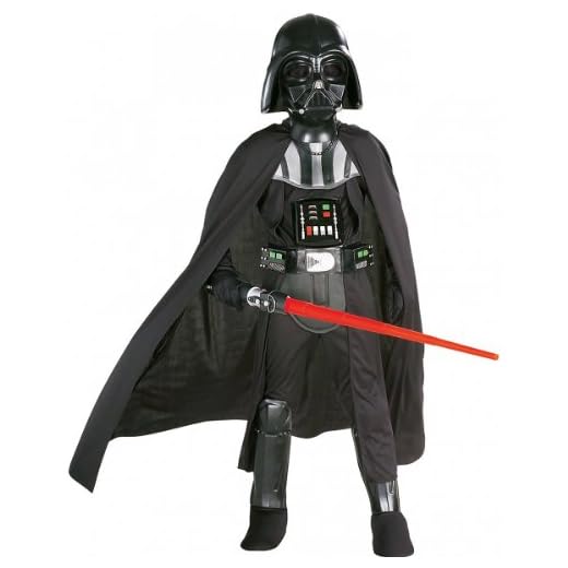 Rubie's Disfraz de Darth Vader para niño, original de Star Wars Deluxe – Color – Negro, Talla – Pequeño 3 – 4 años 116 cm