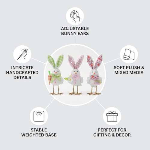 50% de descuento en figuras de felpa de conejo de Pascua LONEA