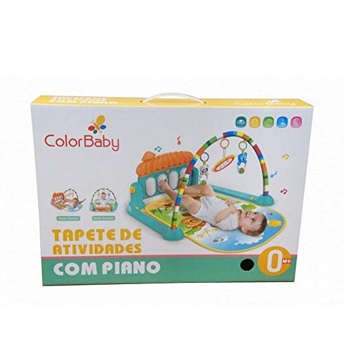 Tapete De Atividades Interativo Bebê Piano Musical Verde