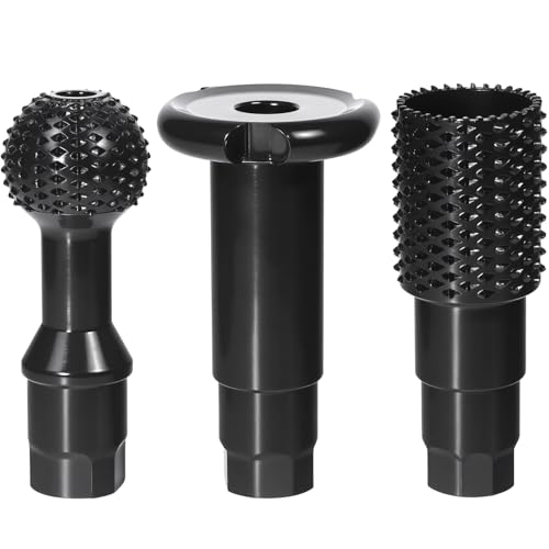 3 unidades de raspador de bolas para taladro, diámetro 31,5/45 mm, fresadora esférica, cincel de bolas de madera, para tallar madera, biselar, ranurar y pulir