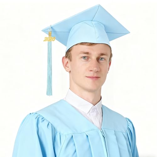 Image of 10 Pieces 2026 Graduation Tassels Bulk with Gold Year Charms for Graduation Cap Accessories (Sky Blue)