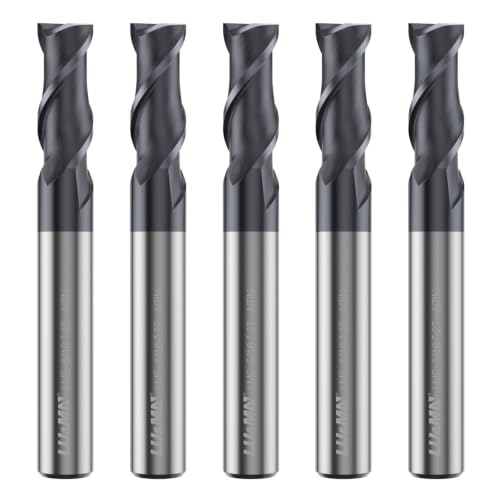 LU&amp;MN Carbide Square End Mill, 2 Flute, 5/16", 5 Piece