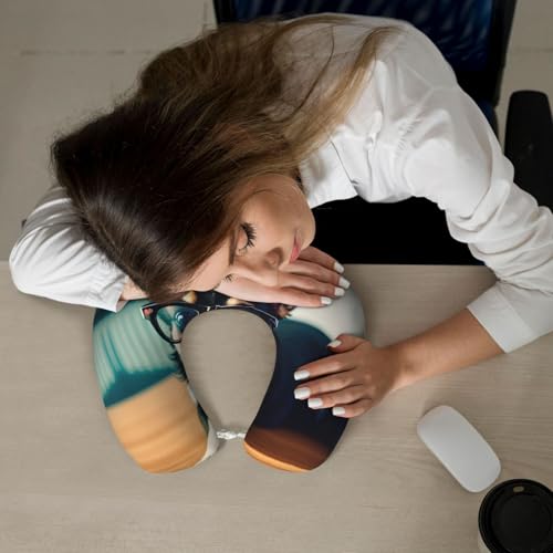Almohada de viaje de espuma viscoelástica talla única negra miniatura 7