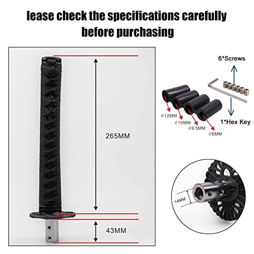 Ryanstar Katana Shift Knob Sword For Automobile Spare Part Speed Chrome Samurai Sword Sword Handle 265Mm Lengthen Black Color #TOP5