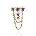 Pixel Jewelry 1985 - Reverse Ring Dangle Chain Belly Tassel Navel Bar Trendy Crystal 18k Gold Button
