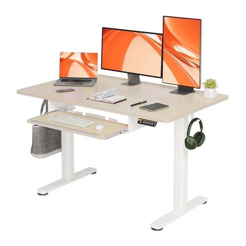 【新品】Claiks 電動昇降デスク 幅100cm*奥行き60cm木目調天板 Amazon | Claiks 昇降デスク 電動 スタンディングデスク 昇降式