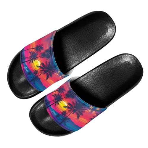 Image of Footwear for Mens Open Toe Athletic Sandals Anti-Slip Sole Slide Sandals Pillow House Flat Shoes Comfortable Slip On Slippers for Indoor & Outdoor