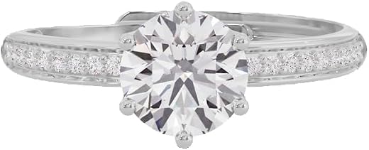 U ARE 925 Sterling Silver 18K Gold and Rose Gold Plated Royal Solitaire Ring | Gift for Women and Girls | With Certificate...