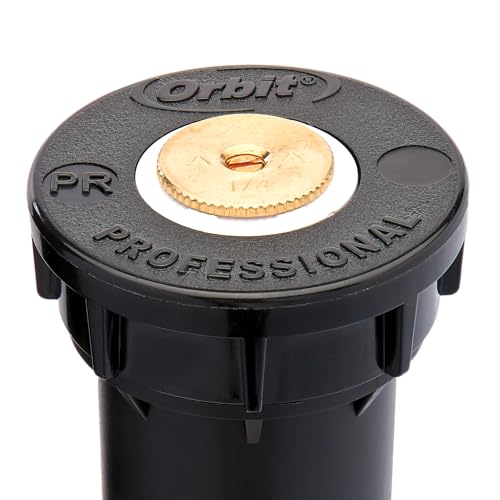 Orbit 80324 2" Professional Series Adjustable Pressure-Regulating Spray Sprinkler Body with Brass 15' Half Pattern Nozzle - image 4