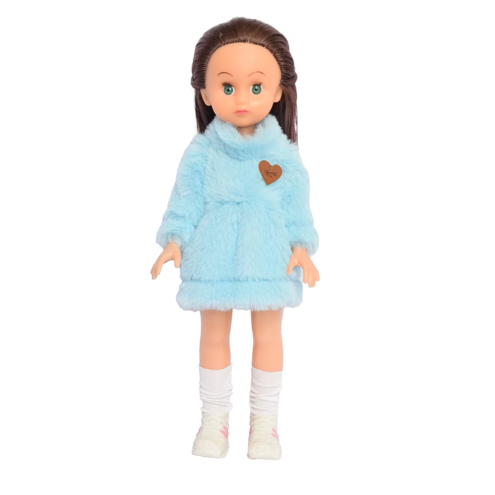 EL FIGO Cute Little Girl Doll/Toy for Kids in Fur Dress Suitable for Kids Age 02 Years & Above (Pink) (Sea Green) (B0C6MVPWXX) Amazon Price History, Amazon Price Tracker
