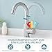 Fransiton Wasserhahn Bad Hoch, 360° Drehbar wassersparende Waschtischarmatur Hoch mit Warm/Kaltwasser Mischbatterie Einfache Montage für Badezimmer/küche Waschbecken Kleine Wohnmobil (Edelstahl)
