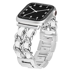 Silver Link with White Leather