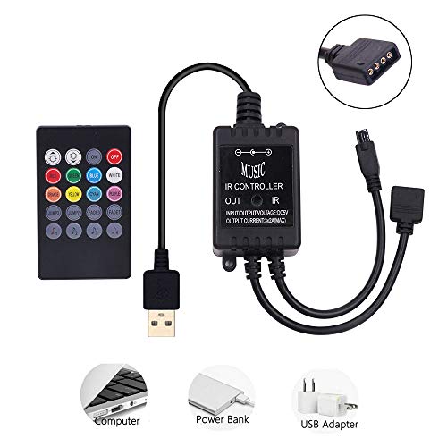 Tira LED RGB flexible con control remoto RF 0.5 m miniatura 7