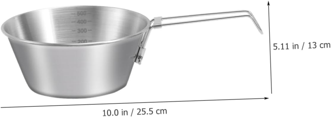 Stainless Steel Camping Bowls 3pcs Foldable Handle for Hiking