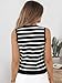 LILLUSORY Vest Tops for Women 2026 Spring Striped Sweaters Button Up Summer Business Casual Outfits Womens Blouses Jackets Fashion Clothes Sleeveless V Neck Tops Black White L