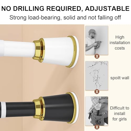 Barre de douche extensible universelle grise et ajustable sans perçage - 6
