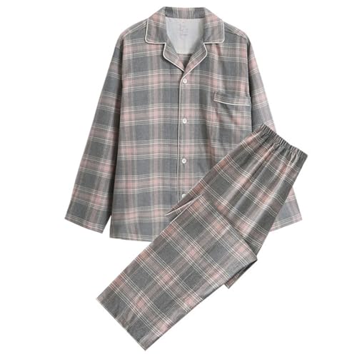 Pyjama d'hiver respirant pour éviter la transpiration nocturne et le froid en flanelle M