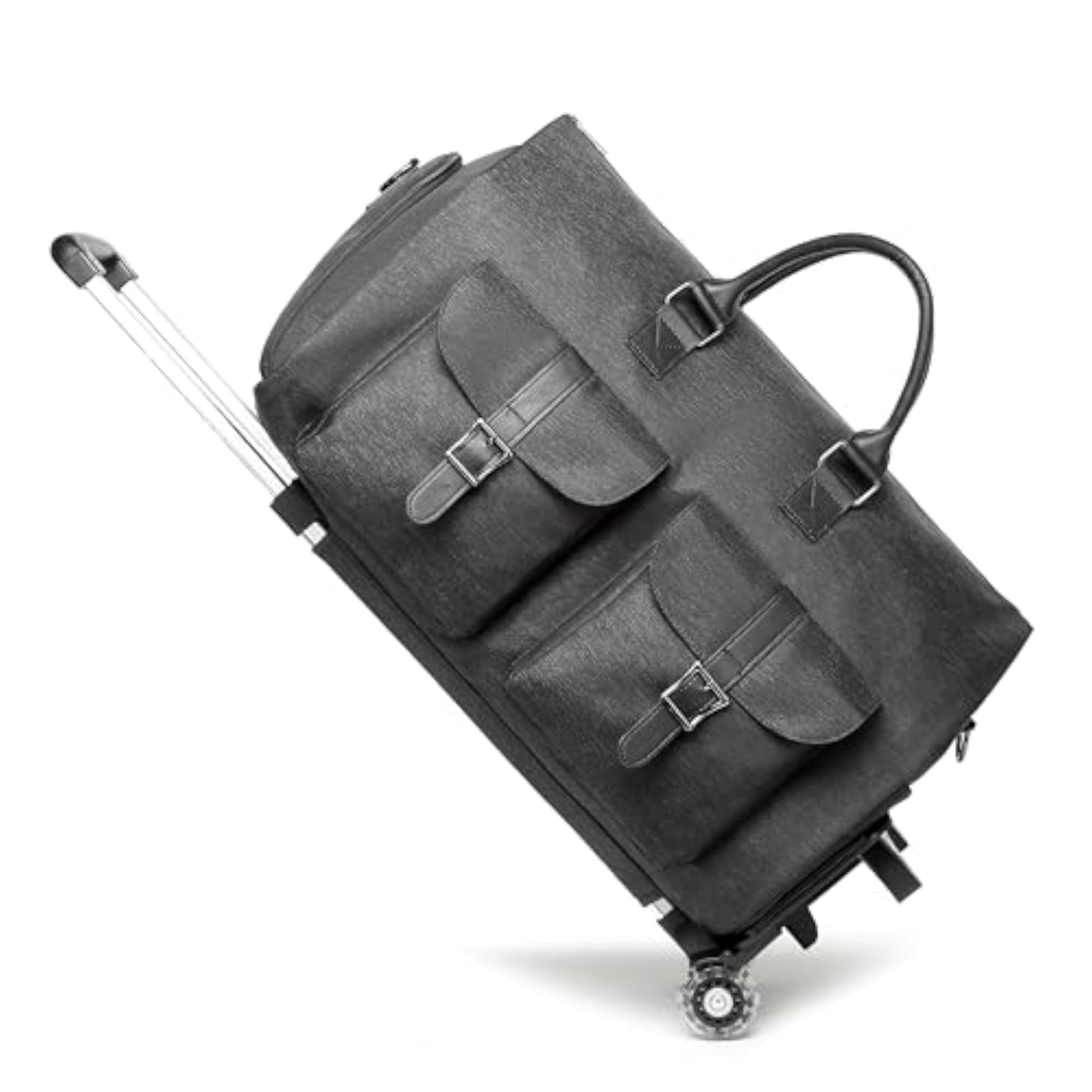 Rolling Garment Bag with Wheels & Shoe Compartment