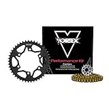 Vortex (CKG4103) 3-Ckg4103 Sprocket/Chain Kit Stl/Stl 15/45T Sil Sx3 520-112L Gld