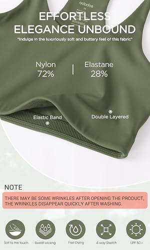 Image of ODODOS Halter Sports Bra for Women Non Padded Strappy Cropped Tops Workout Yoga Crop