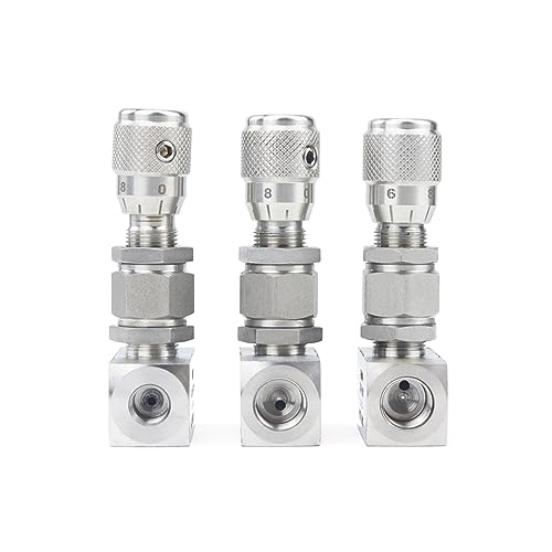Válvula de aguja de acero inoxidable 304 de alta presión con rosca recta NPT 1/2" hembra 6