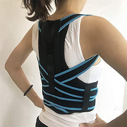 Correcteur de posture contre le mal de dos avec sangles en néoprène M