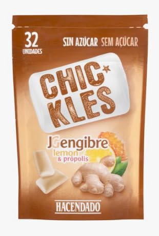 Chewing-gums dragéifiés au gingembre Hacendado Paquet de 32 chewing-gums (45 g) – Lot de 6