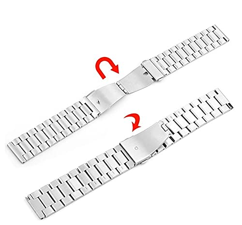 Bracelet de montre d'affaires noir 19mm EKSED idéal pour le bureau
