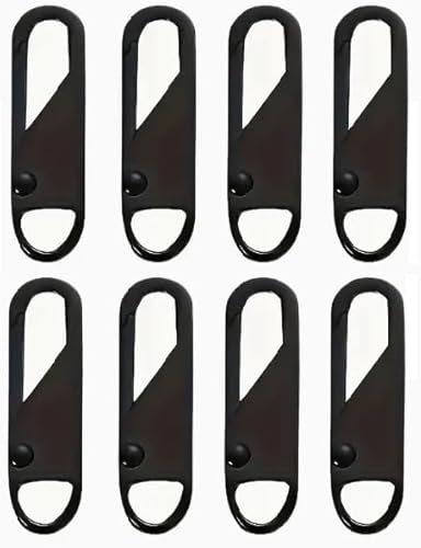 8-Piece Zipper Repair Kit - Metal Zipper Pulls, Tabs and Theft deterent for Back