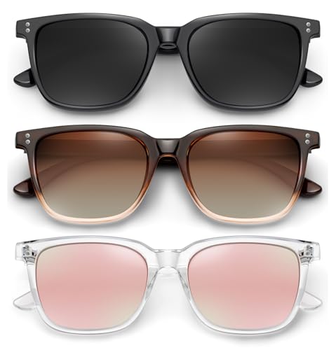 YDAOWKN Polarized Sunglasses for Women Men Retro Design Style Trendy Classic Sun Glasses UV400 Protection