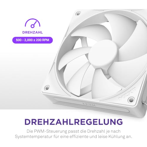NZXT F120P - 120mm Static-Pressure PC-Lüfter - Weiß – Ansicht 6