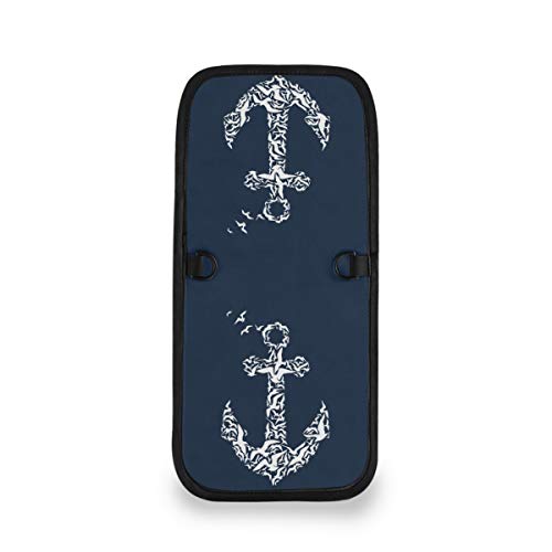 ALAZA Anchor & Seagull Navy Blue Small Crossbody Wallet Purse Cell Phone Bag Rfid Passport Holder with Credit Card Slots3