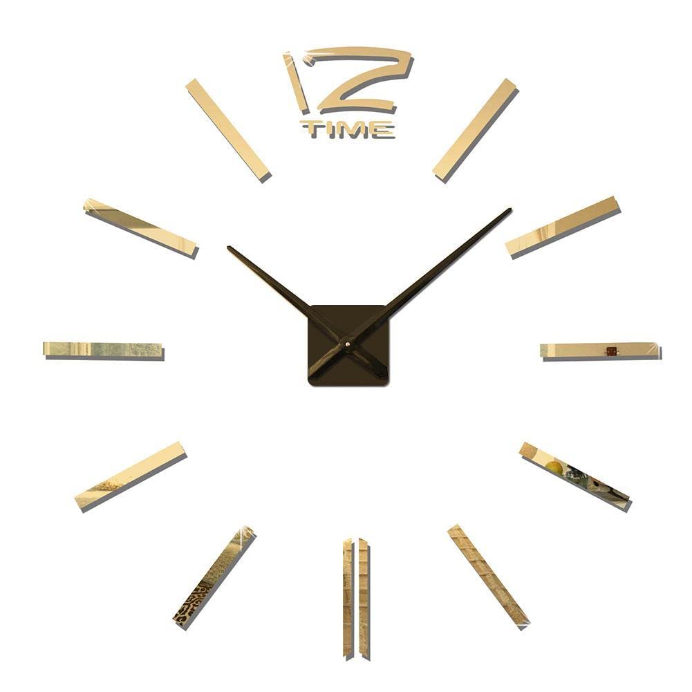 Reloj adhesivo de pared, 3D, sin marco, silencioso, sin tictac, diámetro adhesivo, 60 cm, reloj de pared , kit de reloj pequeño para decoración del hogar, sala de estar, dormitorio