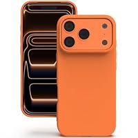 YATWIN Silicone Case for iPhone 17 Pro Max, Soft-Touch, Shockproof, DustProof, Antiskid Phone Cover for iPhone 17 Pro Max - Orange