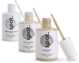Touch Up-Paint, Matte Finish, for Cabinets, Walls, Windows, Doors, and Furniture, 3 Color Kit Matches 90% of Surfaces, Beige + White 3 Pack by spot.