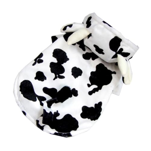 Disfraz para perro con diseño de vaca, talla S