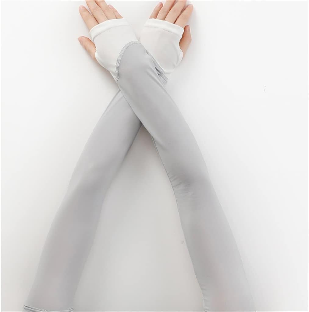 HBJWOV Ice Sleeve Women's Ice Silk Sleeve Thin Section Driving Riding Breathable Sleeve Arm Guard(E)