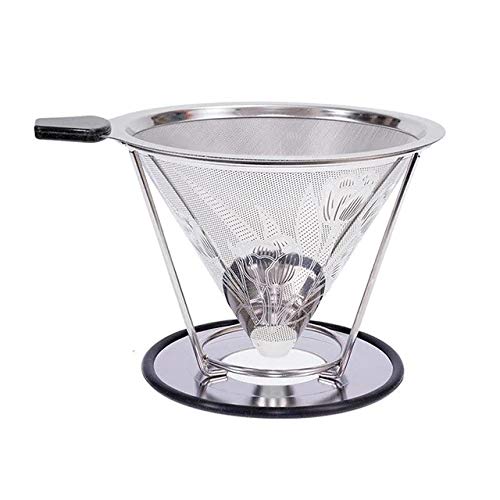 COADOR DE CAFÉ POUR OVER REUTILIZÁVEL EM INOX COM BASE DESTACÁVEL IloveCoffee
