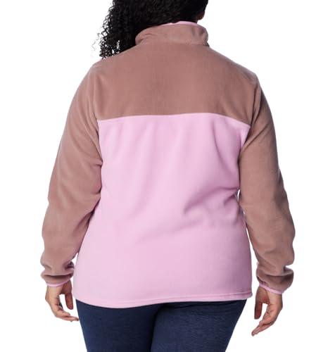Image of Columbia Womens Benton Springs Half Snap II Pull Over Fleece Jacket, Dark Stone /Canoe /Vintage Blue, 3X