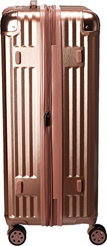 Image of Kenneth Cole Reaction Renegade 28 inch Hardside Expandable 8-Wheel Spinner Checked Luggage, Rose Gold