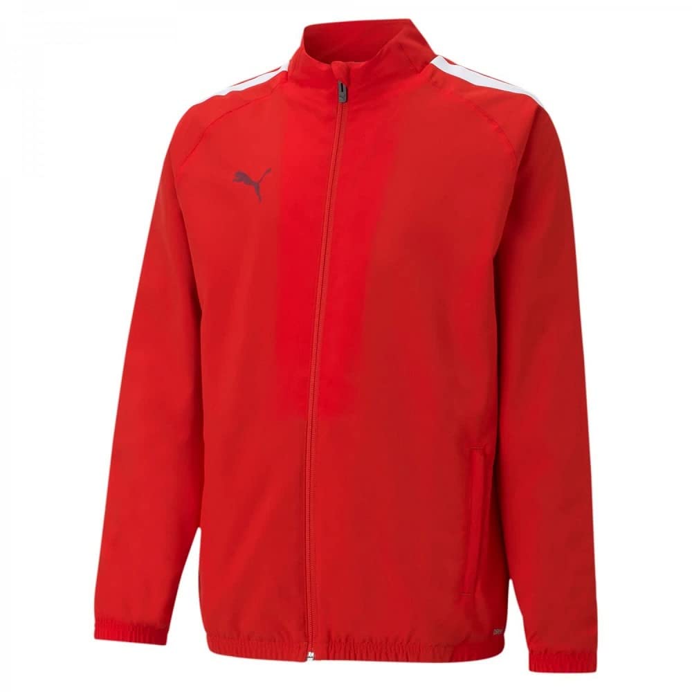 PUMA Unisex Kids teamLIGA Sideline Jkt Jr Sweater, Puma Red-Puma White, 152