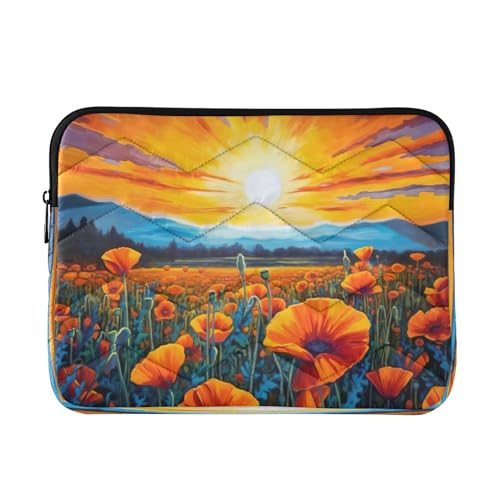 Funda Protectora para Laptop 13-14 Pulgadas Flores Acuarela
