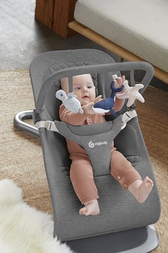 Arche de jeu Ergobaby Evolve solution d'éveil pour transat dès la naissance Charcoal