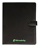 Adult Coloring Book Sketchbook Carrying Case. 12 Vibrant Colored Pencils, Sharpener, and Supplies Pouch for easy Personalization. Universal sized Holders for Color Books Drawing Pads and Pens.