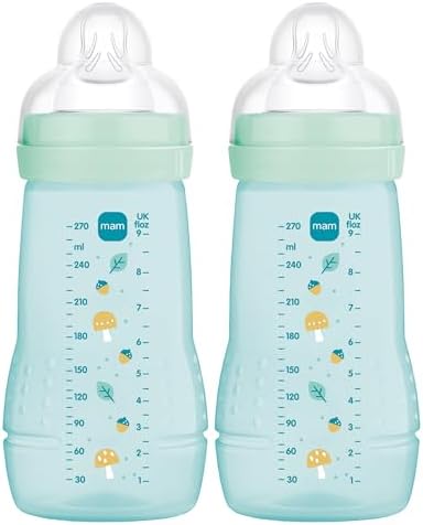 MAM Easy Active Bottles | 2 Pack (2 x 270ml) | Medium Flow MAM Te...